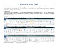 Microsoft Word 2010 tutorial
