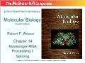 Molecular biology - Chapter 14: Messenger rna processing I: Splicing