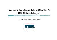 Network fundamentals – Chapter 5: Osi network layer