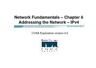 Network fundamentals – Chapter 6: Addressing the network – Ipv4