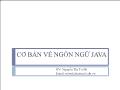 Ngôn ngữ java - Cơ bản về ngôn ngữ java