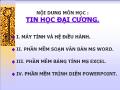 Nội dung môn học Tin học đại cương