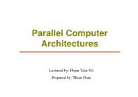 Parallel computer architectures