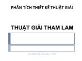 Phân tích thiết kế thuật giải - Thuật giải tham lam