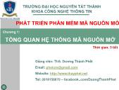 Phát triển phần mềm mã nguồn mở - Chương 1: Tổng quan hệ thống mã nguồn mở