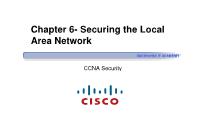 Quản trị mạng - Chapter 6: Securing the local area network