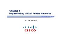 Quản trị mạng - Chapter 8: Implementing virtual private networks