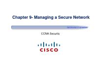 Quản trị mạng - Chapter 9: Managing a secure network