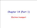 Sinh học - Chapter 14 (Part 1): Electron transport