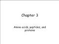 Sinh học - Chapter 3: Amino acids, peptides, and proteins