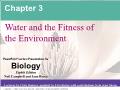 Sinh học - Chapter 3: Water and the fitness of the environment