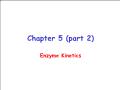 Sinh học - Chapter 5 (part 2): Enzyme kinetics