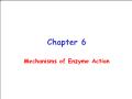 Sinh học - Chapter 6: Mechanisms of enzyme action
