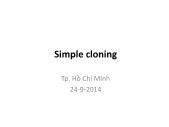 Sinh học - Chương 3: Simple cloning