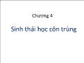 Sinh học - Chương 4: Sinh thái học côn trùng