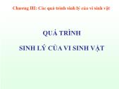 Sinh học - Chương III: Các quá trình sinh lý của vi sinh vật