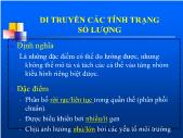 Sinh học - Di truyền các tính trạng số lượng