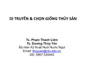 Sinh học - Di truyền và chọn giống thủy sản