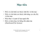 Tài liệu môn học Hệ điều hành (operating systems) - Chương 7: Các thuộc tính File và Folder