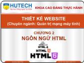 Thiết kế và lập trình website - Chương 2: Ngôn ngữ HTML