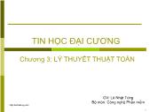 Tin học đại cương - Chương 3: Lý thuyết thuật toán