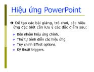 Tin học văn phòng - Hiệu ứng powerpoint