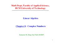 Toán học - Chapter 0: Complex numbers