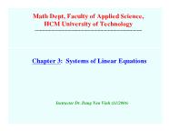 Toán học - Chapter 3: Systems of linear equations
