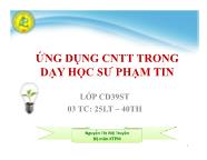 Ứng dụng CNTT trong dạy học sư phạm tin