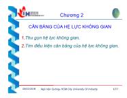 Vật lý - Chương 2: Cân bằng của hệ lực không gian