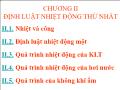 Vật lý - Chương II: Định luật nhiệt động thứ nhất