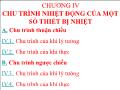 Vật lý - Chương IV: Chu trình nhiệt động của một số thiết bị nhiệt