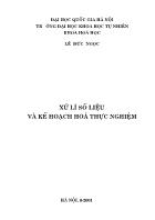 Xử lí số liệu và kế hoạch hoá thực nghiệm