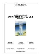 Bài giảng đại học môn Công trình biển cố định