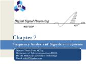Digital signal processing - Chapter 7: Frequency analysis of signals and systems