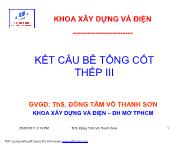 Kết cấu bê tông cốt thép III - Chương 1: Cầu thang bê tông cốt thép