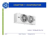 Kĩ thuật lạnh - Chapter 7: Evaporator