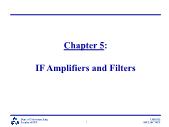 Kĩ thuật viễn thông - Chapter 5: If amplifiers and filters