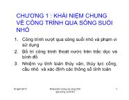 Kiến trúc xây dựng - Chương 1: Khái niệm chung về công trình qua sông suối nhỏ