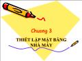 Kiến trúc xây dựng - Chuong 3: Thiết lập mặt bằng nhà máy