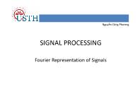 Signal processing - Fourier representation of signals