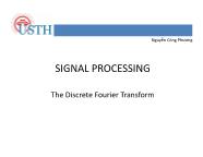 Signal processing - The discrete fourier transform