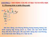 Tải trọng và tác động - Chương 2: Dao động của hệ có bậc tự do hữu hạn