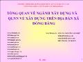 Tổng quan về ngành xây dựng và quản lý nhà nước về xây dựng trên địa bàn xã đồng bằng